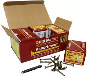 Nuevos tornillos para madera profesionales 400 X Ulti-Mate 11 Pozi 4 mm X 70 mm + broca gratis - uno - Imagen 1 de 1