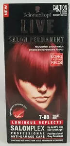 Schwarzkopf Live Salon Permanent 7-98 Violet Red Professional Hair Colour - Picture 1 of 5