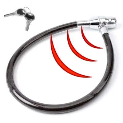 ALARM Kabelschloss OLYMPIA Alarmanlage 100dB Alarmschloss 800x20mm Alarmfunktion