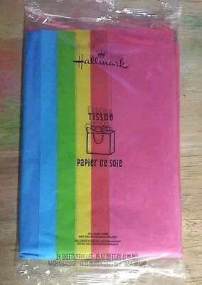 Hallmark Tissue Paper Pink, Red, Yellow, Green & Blue 24 Sheets  - Image 1 of 2