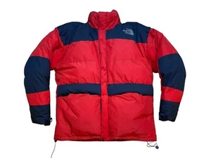 Vintage The North Face Red & Black 800 Goose Down Insulated Puffer Jacket M - Bild 1 von 10