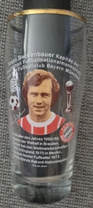 FC BAYERN MÜNCHEN Glas FRANZ BECKENBAUER; Erfolge 0,5 l Willibecher sehr SELTEN! - Bild 1 von 3