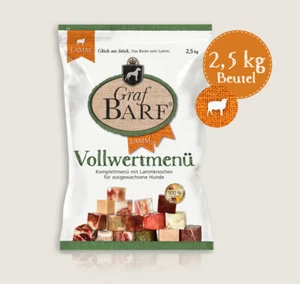 GRAF BARF VOLLWERTMENÜ LAMM 2,5kg | BARF | Frostware | Expressversand - Bild 1 von 2
