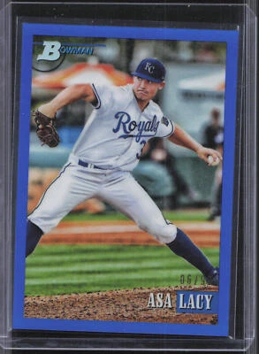 2021 Bowman Heritage #105 Asa Lacy Chrome Prospects Blue Refractor #/99 - Image 1 of 2