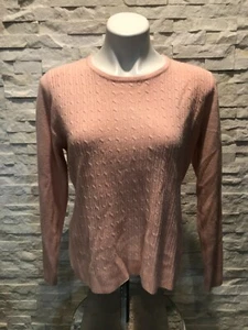EUC Damen NAPA VALLEY leichter Pullover mit Zopfmuster hellrosa Petite L - Bild 1 von 5