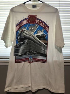 T-shirt grafica vintage Pennsylvania Railroad Freight Train - Hanes Beefy uomo L - Foto 1 di 7