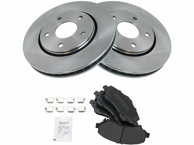 Kit de pastillas de freno y rotor delantero TRQ para Chrysler Town &amp; Country 2008-2016 33H Foto 1 de 1
