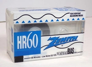 Zenith HR60 Low Noise EQ 120 Normal Bias Blank Cassette Tape 3-Pack New 071524WT - Picture 1 of 2