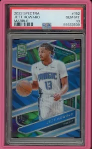 2023-24 Panini Spectra Jett Howard Marble RC 1/5 #152 PSA 10 - Bild 1 von 2