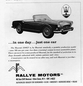1960 Maserati 3500 GT Convertible Original Ad  - Picture 1 of 1