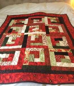 Quilt Überwurf, 52 x 41", alles Premium Baumwollstoff, Handarbeit, Neu - Bild 1 von 7