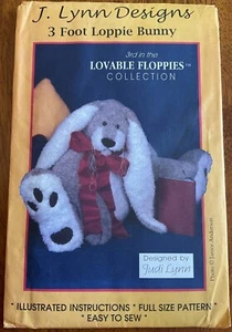 J. Lynn Designs Pattern #LB/42 - 3 Foot Loppie Bunny - Lovable Floppies - UNCUT - Picture 1 of 4