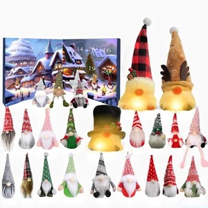 New Christmas Gonks Advent Calendar 24 Day Christmas with 24x Gnome Doll Gift/ - Picture 1 of 26
