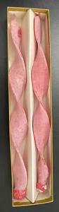 Vtg HANDMADE HURD BEESWAX RIBBON TWIST Red CANDLE~Freemark Abbey - Picture 1 of 6