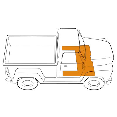 Kit de alfombras para camioneta Chevrolet C30 1973-74 (2x2/cambio de columna) negro gris tostado felpa Foto 1 de 4