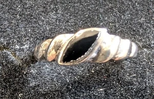 Ring Sterling Silver Ribbon Black Onyx Oblong Stone Small Size 7 - Picture 1 of 4