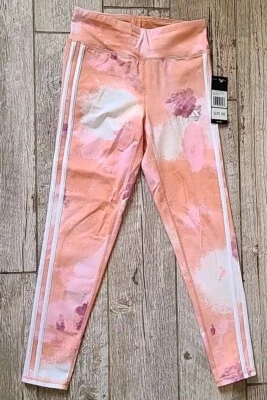 Adidas Nuevo con Etiquetas Niñas Grandes Tiro Medio Largo Completo Leggings Talla L (14) Foto 1 de 4