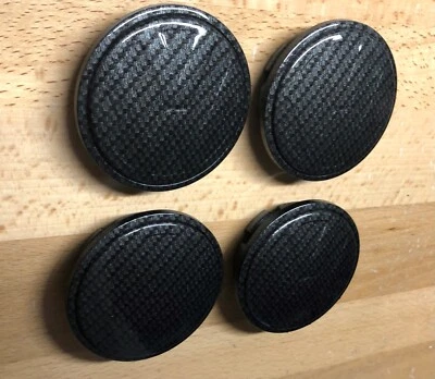 Volkswagen Jetta Carbon Fiber Wheel Center Cap Set x4 VW OEM Beetle 3B7-601-171 - Image 1 of 4