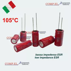 2 Pieces ELECTROLYTIC CAPACITORS 2700uF 10V 10x25mm LOW ESR 105°C WURTH - Picture 1 of 1