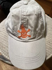 Mad Gringo Khaki Ball Cap W/Embroidered Pineapple Skull And Crossbones - Picture 1 of 5