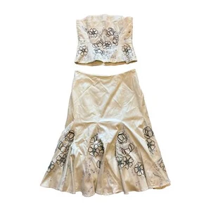 Vestido Corsé y Falda Coast 2 Piezas Talla 10 Falda Talla 12 Crema - Imagen 1 de 11