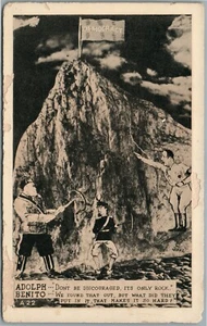 ADOLF - BENITO COMIC PROPAGANDA VINTAGE WWII ERA POSTCARD - Imagen 1 de 2