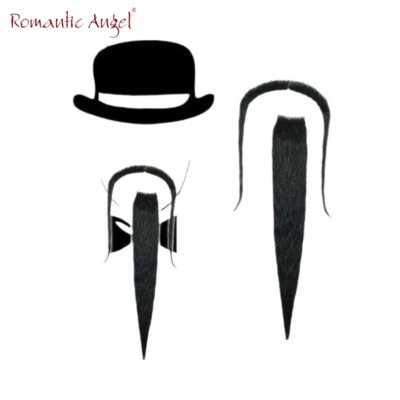 HUMAN HAIR ZAPATA MOUSTACHE MEXICAN COWBOY COSTUME MUSTACHE HAND MADE BEARD - Image 1 of 4