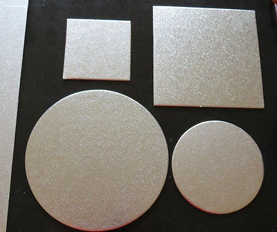 Round/Square Silver Cardboard Cake Board  size: 3"4"5"6"7"8"9" inch thickness 2m - image 1 of 4