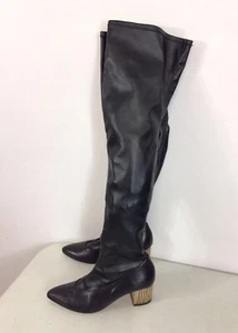 Eram Leather Boots Knee High Womens 37 - Picture 1 of 10