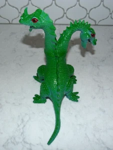 Vintage 1983 Imperial Double Headed Dragon Action Figure Monster Toy Green - Picture 1 of 5