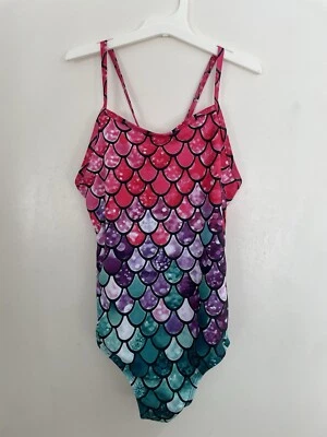 Honisen Niños Niñas Colorido Sirena Escalas Ajustable 1 Pieza Traje de Baño Multi 4XL Foto 1 de 4