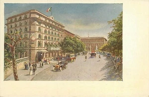 ROME ITALY WINDSOR HOTEL OLD "RICHTER" POSTCARD VIEW HEADQUARTERS OF USA TROOPS - Picture 1 of 2