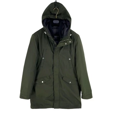 Abrigo Chaqueta Parka Jules Hombre Verde Oscuro 3 en 1 Con Capucha Talla M Foto 1 de 4