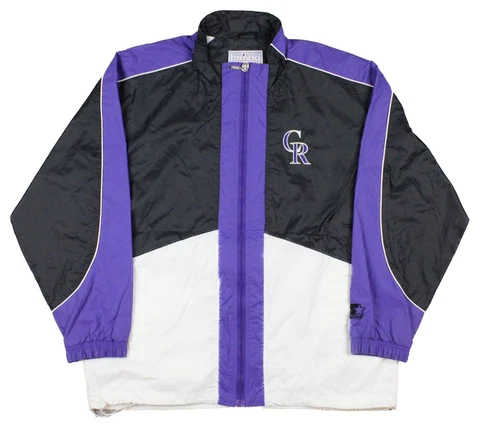 Colorado Rockies Vintage 90's Starter Full Zip Windbreaker Jacket XL/2XL Cover