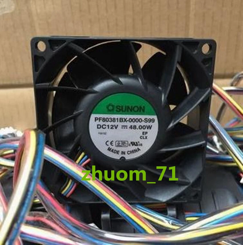 1PC SUNON PF80381BX-0000-S99 12V 48W 4A 8038 Violent booster fan - Image 1 of 1