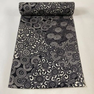 Kimono, excellent quality, small pattern, chrysanthemum, black, pure silk - Picture 1 of 5