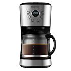 Costway Drip Coffee Maker Brew Machine 12-Cup LCD Display Programmable In Silver