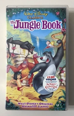 RARE Walt Disney Classics THE JUNGLE BOOK UK Edition VHS Tape w/Hard Case EC! - Image 1 of 4