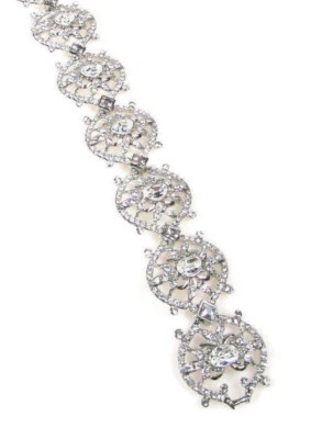 Nuevo Pulsera Bisagra CAROLEE New York Lux Geométrica Cristal Transparente Tono Plateado $125 Foto 1 de 4