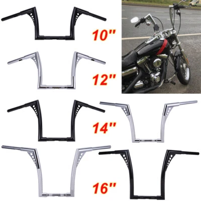 2-Color 10" 12" 14" 16" Ape Hangers Handlebar For Harley Sportster Softail Dyna Foto 1 de 4