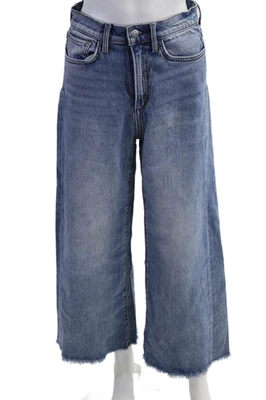 Joes Jeans Womens Cropped Wide-Leg High Rise Blue Jeans Size 27 - Image 1 of 4
