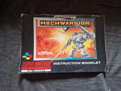 MECHWARRIOR Super Nintendo SNES Game MANUAL ONLY - Image 1 of 2