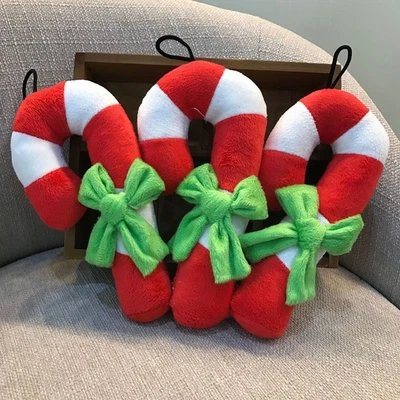 Dog Chew Toy Christmas Candy Cane Puppy Teething Bite Resistant Pet Toy - Image 1 of 4
