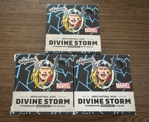 Paquete de 3 Jabones Dr Squatch Divine Storm Thor Edición Limitada Marvel Avengers - Imagen 1 de 3