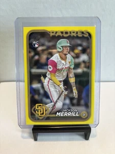 Jackson Merrill 2024 Topps Update #US210 Yellow Parallel True Rookie RC Padres - Imagen 1 de 2