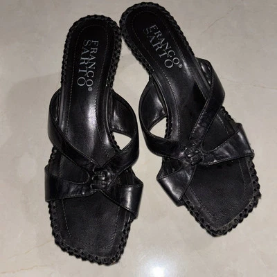 Sandalia de Colección Franco Sarto Mula Tacones Mujer Talla 7M Y2K Fairycore Gatito Tacones Foto 1 de 4