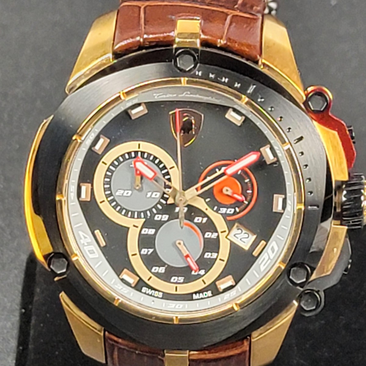 Tonino Lamborghini ゴールド クロノグラフ 型腕時計 Tonino Lamborghini GT1 Chronograph Watch T9GD-YG