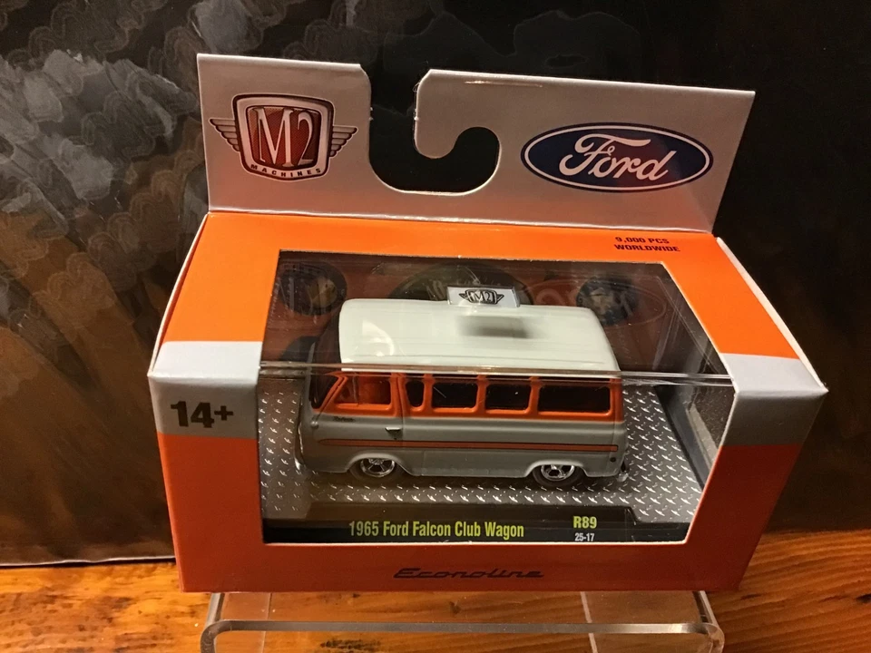 1965 Ford Falcon Club Wagon Grey M2 Machines R89 25-17 New in Box Classic - Image 1 of 1