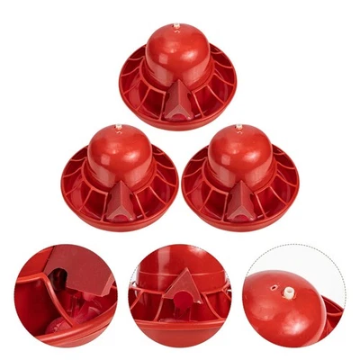  3 Pcs Wasser Spender Futtertrog Hühner Vogelhäuschen Für Haustiere - Bild 1 von 4