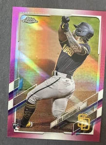2021 Topps Chrome LUIS CAMPUSANO Pink Rookie RC #135 San Diego Padres - Bild 1 von 2